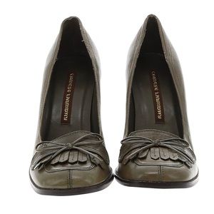 Chinese Laundry Womens Courtney Pumps Block High Heels Army Green